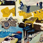 Hommage a Gébé - Acrylique sur toile de jute - 100 x 130 cm - 1978