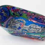 La foire en baignoire - Acrylique sur zinc - 90 x 40 cm - 1991