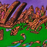 Marylin en Statue de la Liberté - Acrylique sur toile - 140 x 86 cm - 1995