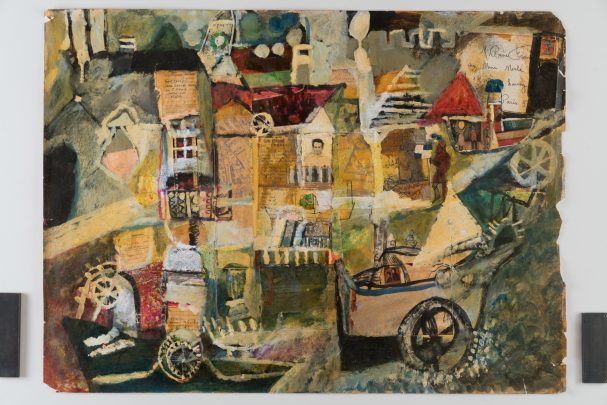 huile et encre de chine sur papier