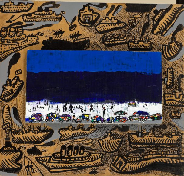 acrylique sur bois et carton 2001
