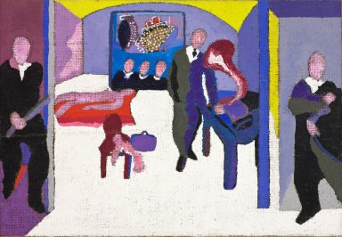 acrylique sur toile de jute 1996